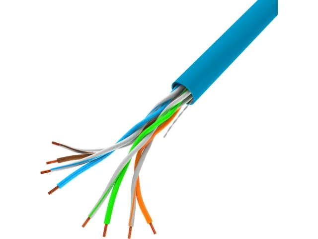 Кабел, Lanberg LAN Cable CAT.5E UTP 305M Solid Cu Blue Fluke - image 1