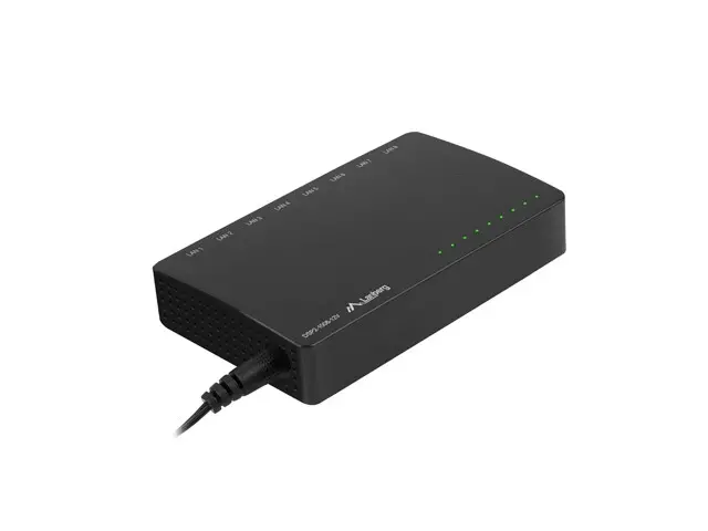 Комутатор, Lanberg switch dsp2-1008-12v 8x 1GB/s unmanaged gigabit ethernet desktop 12v