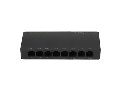 Комутатор, Lanberg switch dsp2-1008-12v 8x 1GB/s unmanaged gigabit ethernet desktop 12v - image 1