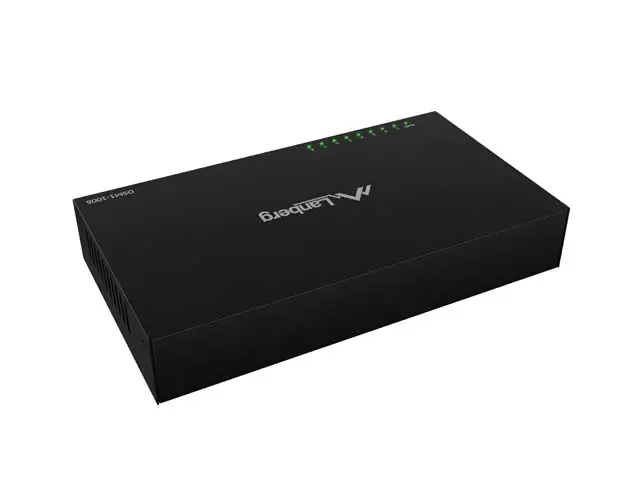 Комутатор, Lanberg switch DSM1-1008 8-port, 1GB/s 12V Metal case - image 2