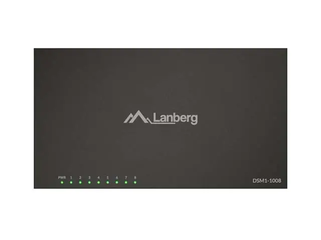 Комутатор, Lanberg switch DSM1-1008 8-port, 1GB/s 12V Metal case - image 3