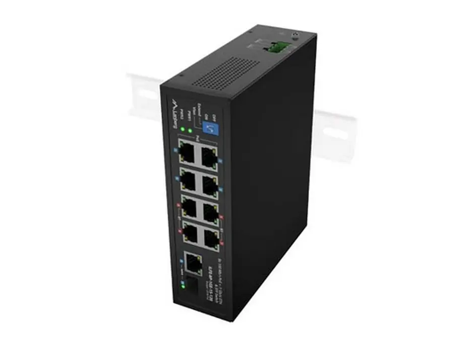 Switch, Lanberg Switch ILFE-8P-1Ge-1S-120 POE 4 x BT 4 x AT SFP/ETH DIN Μη διαχειριζόμενο Fast Ethernet
