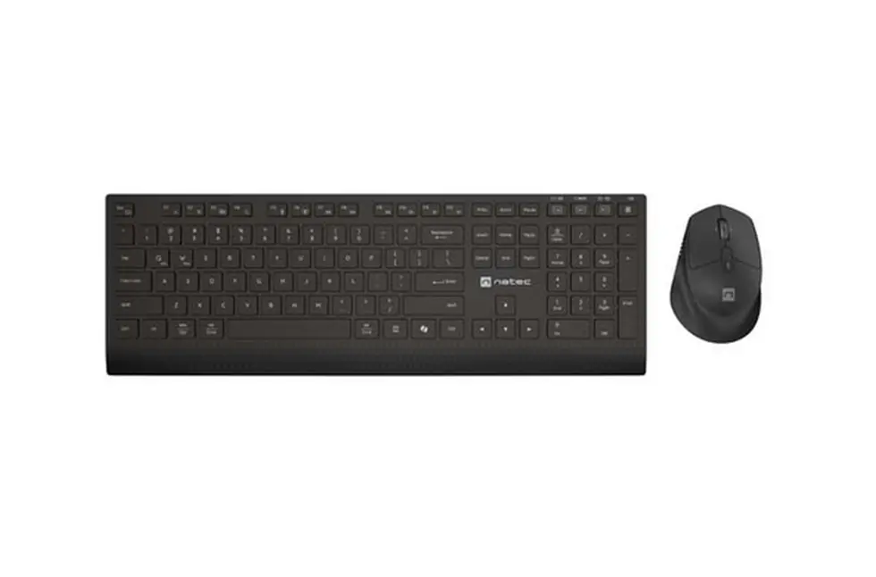 Комплект, Natec Stingray 2, Set 2 in 1 Keyboard + Mouse Wireless, US Layout - image 1