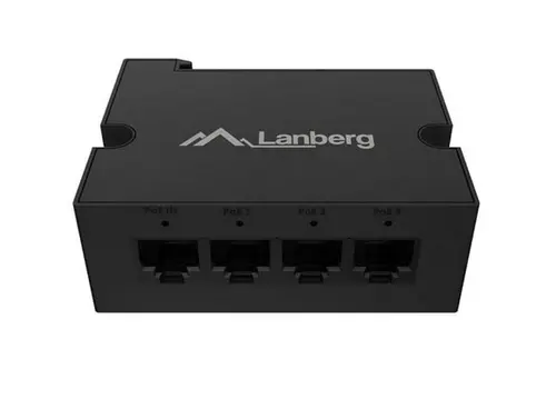 Аксесоар, Lanberg Switch POE Extender DIN-GE4-BT-90W 1 x IN 3 x OUT Gigabit Ethernet DIN Rail BT 90W Metal Clips - image 2