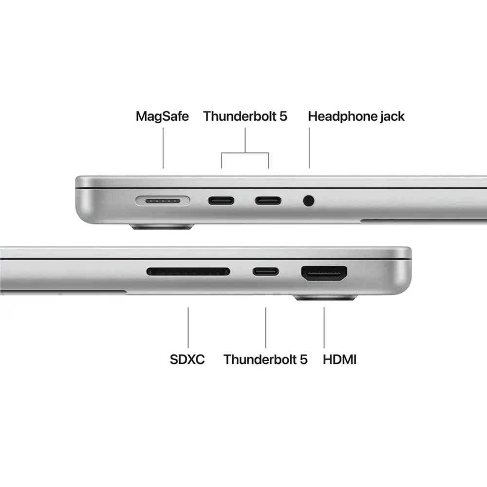 Лаптоп, Apple 14-inch MacBook Pro: Apple M5 Pro chip with 18-core CPU and 20-core GPU, 24GB, 2TB SSD - Silver - image 2