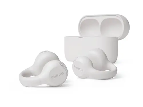 PHILIPS Open-Ear ασύρματα ακουστικά Στυλ clip στο αυτί Έως 28 ώρες αναπαραγωγής λευκά