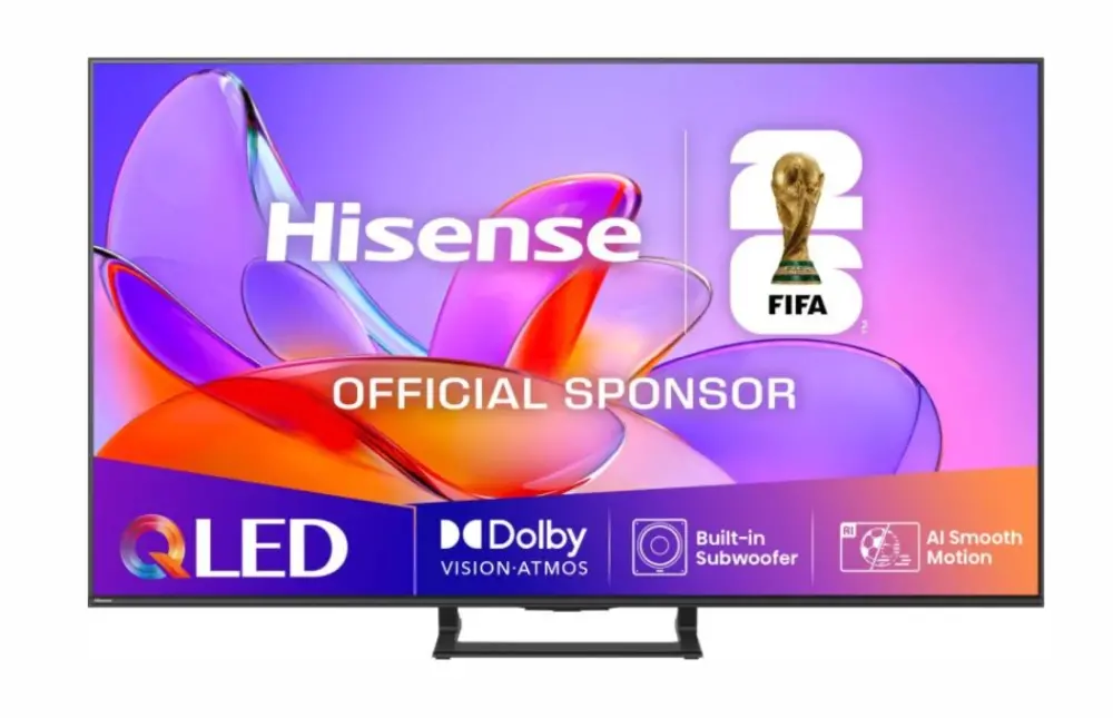 Телевизор, Hisense 50" A7Q, 4K Ultra HD 3840x2160, QLED, FALD, Quantum Dot, HDR 10+, HLG, Dolby Vision, Dolby Atmos, Smart TV, WiFi 5GHz, WiFi Direct, BT, Anyview Cast, 3xHDMI, 2xUSB, LAN, CI+, DVB-T2/C/S2, Black