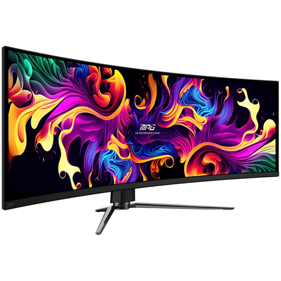 MSI MPG 491CQPX QD-OLED Gaming Monitor, 49" 240Hz, DQHD (5120x1440) 32:9, QD-OLED, 0.03ms, 250nits, 3500:1, 178/178, 1800R Curve, G-Sync Compatible, HDR True Black 400, Adjustable Stand, 1x DP, 2x HDMI, 1x Type-C, 1x Headphone out, USB, 3Y Warranty - image 2