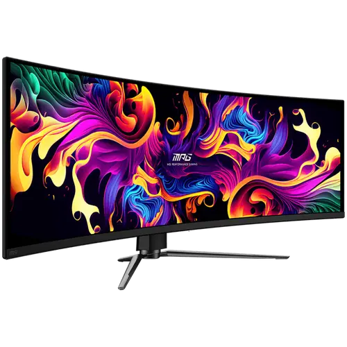 MSI MPG 491CQPX QD-OLED Gaming Monitor, 49" 240Hz, DQHD (5120x1440) 32:9, QD-OLED, 0.03ms, 250nits, 3500:1, 178/178, 1800R Curve, G-Sync Compatible, HDR True Black 400, Adjustable Stand, 1x DP, 2x HDMI, 1x Type-C, 1x Headphone out, USB, 3Y Warranty - 3