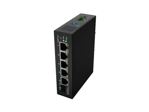 Комутатор, Lanberg Switch ILFE-4P-1Ge-1S-90 POE 1 x BT 3 x AT SFP/ETH DIN Unmanagment Fast Ethernet - image 4
