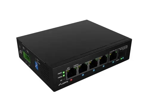 Комутатор, Lanberg Switch ILFE-4P-1Ge-1S-90 POE 1 x BT 3 x AT SFP/ETH DIN Unmanagment Fast Ethernet Комутатор, Lanberg Switch ILFE-4P-1Ge-1S-90 POE 1 x BT 3 x AT SFP/ETH DIN Unmanagment Fast Ethernet