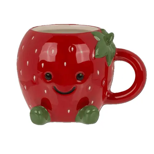 Керамична чаша Kawaii Strawberry 410 мл Керамична чаша Kawaii Strawberry 410 мл