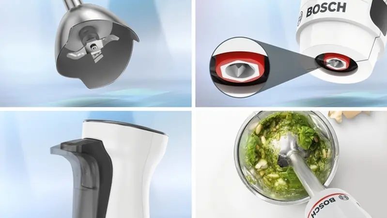 Пасатор, Bosch MSM4W410, SER4, Blender, ErgoMaster, 800 W, Dynamic Speed Control, QuattroBlade System, Included Blender & Measuring cup, White - image 2