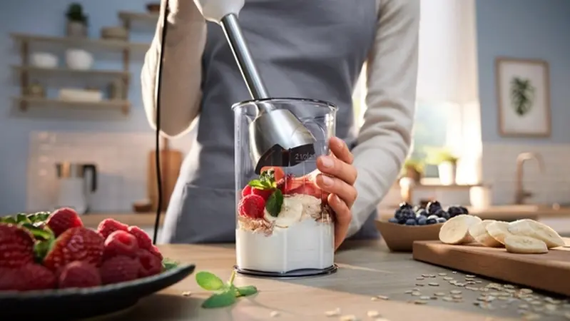 Пасатор, Bosch MSM4W410, SER4, Blender, ErgoMaster, 800 W, Dynamic Speed Control, QuattroBlade System, Included Blender & Measuring cup, White - image 3