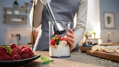 Пасатор, Bosch MSM4W410, SER4, Blender, ErgoMaster, 800 W, Dynamic Speed Control, QuattroBlade System, Included Blender & Measuring cup, White - image 3