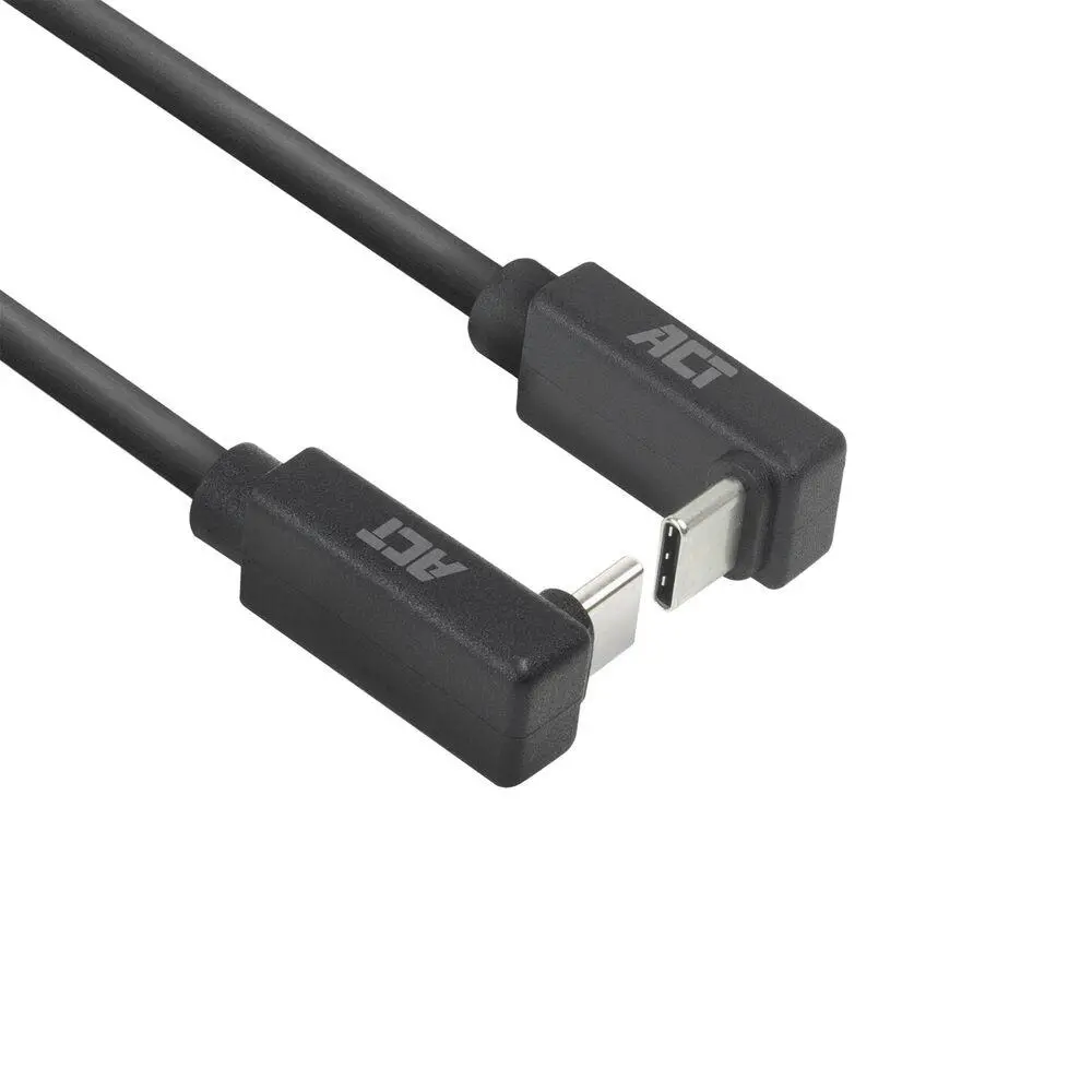 ACT Кабел USB-C 10Gbps, 60W, 1м, конектори на 90° up/down angled