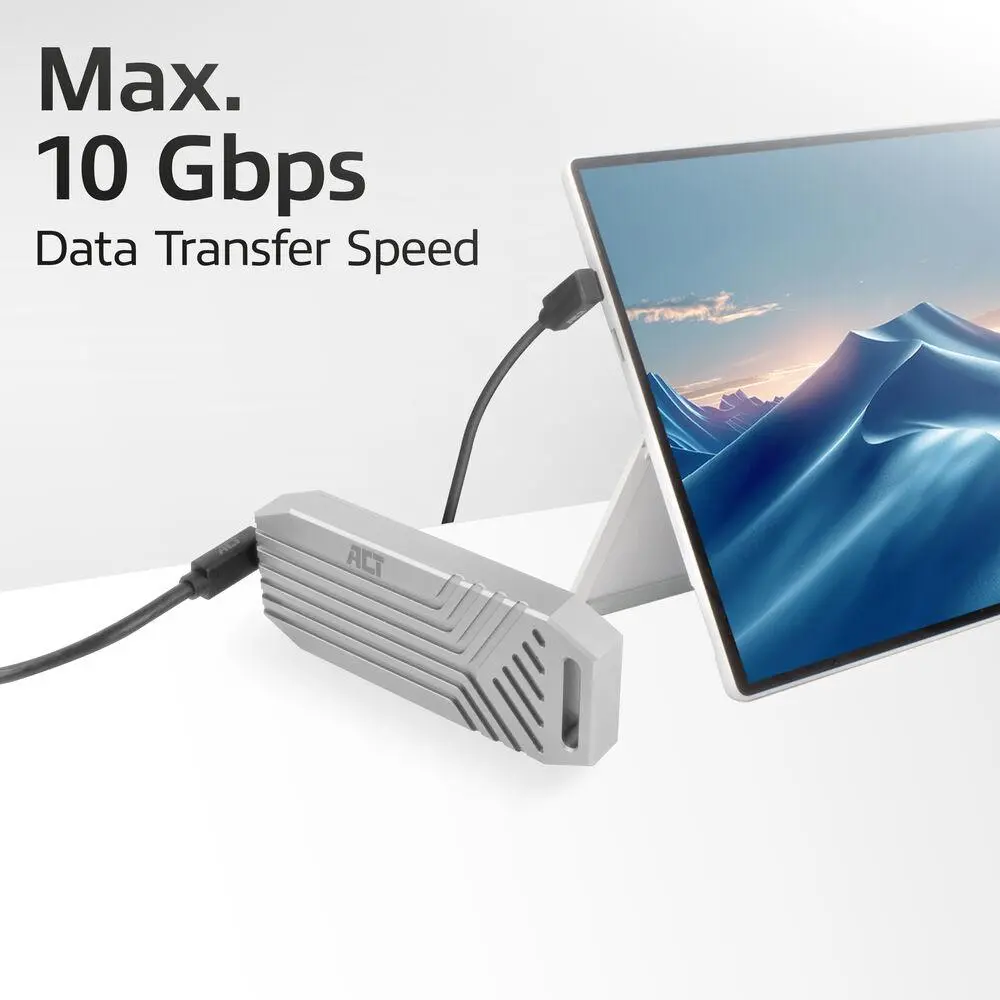 ACT Кабел USB-C 10Gbps, 60W, 1м, конектори на 90° up/down angled - image 5
