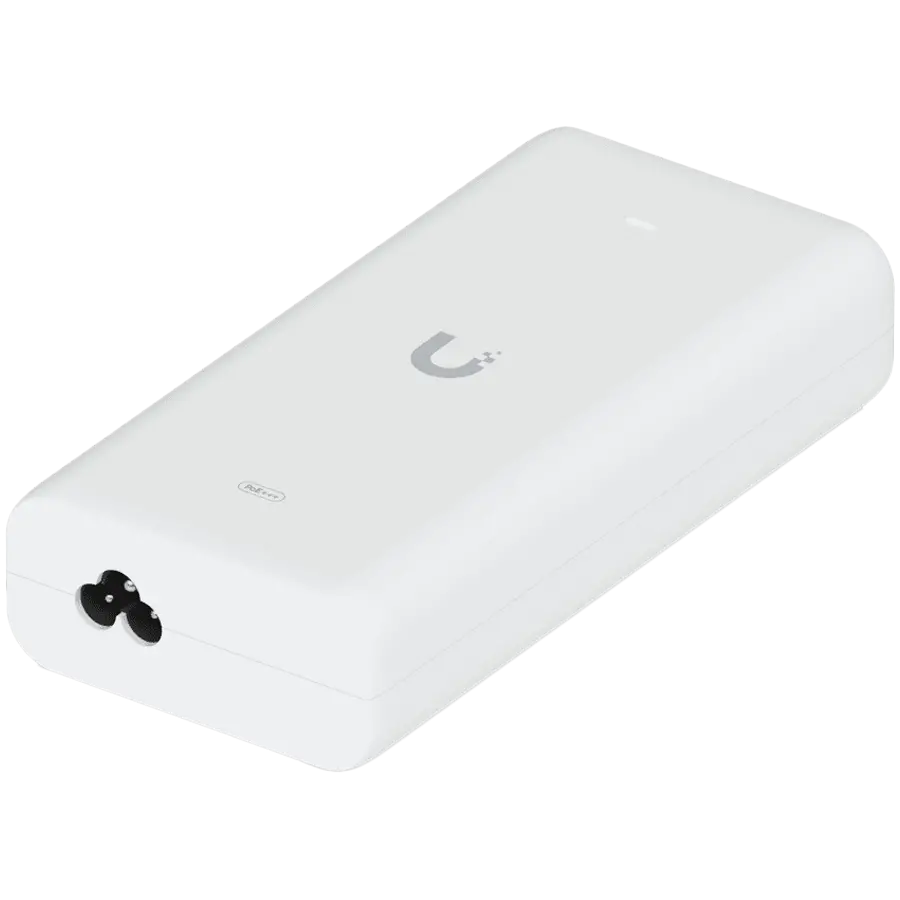 Ubiquiti UniFi 10G PoE+++ Adapter (90W), can power UniFi PoE+++ devices, reduce dependency on PoE switch power, and provide a Multi-Gigabit LAN connection, Contains RJ45 data input, AC cable with earth ground, and PoE+++ output - image 2