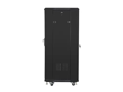 Комуникационен шкаф, Lanberg rack cabinet 19" free-standing 27U / 600x600 self-assembly flat pack, black - image 4