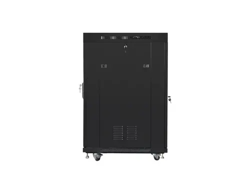 Комуникационен шкаф, Lanberg rack cabinet 19" free-standing 22U/600x800 (flat pack) with glass door lcd black v2 - image 3