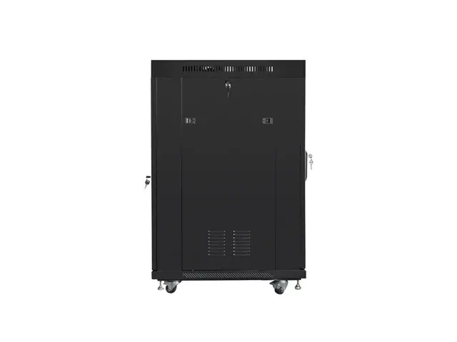 Комуникационен шкаф, Lanberg rack cabinet 19" free-standing 22U/600x800 (flat pack) with glass door lcd black v2 - image 4