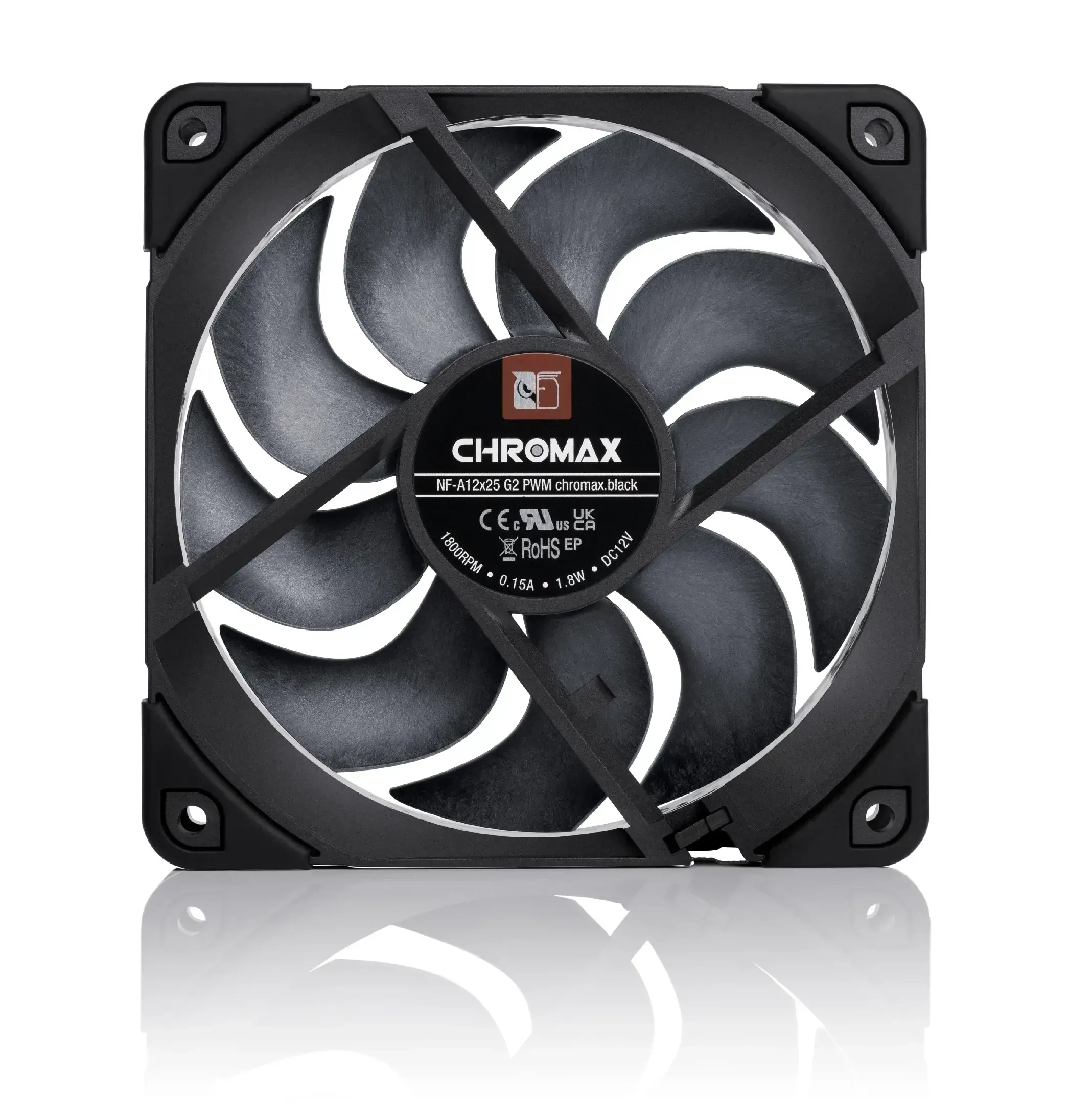 Noctua Вентилатор Fan 120mm NF-A12x25 G2 PWM chromax.black - image 2