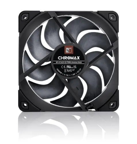 Noctua Вентилатор Fan 120mm NF-A12x25 G2 PWM chromax.black - image 3