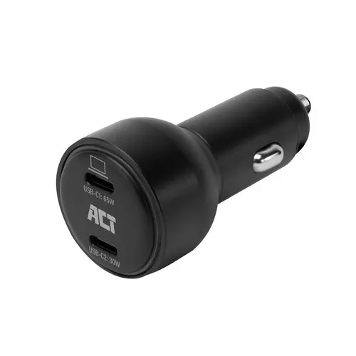 ACT Бързо зарядно за кола 95W 2x USB-C, PD, GAN, 12-24V ACT Бързо зарядно за кола 95W 2x USB-C, PD, GAN, 12-24V