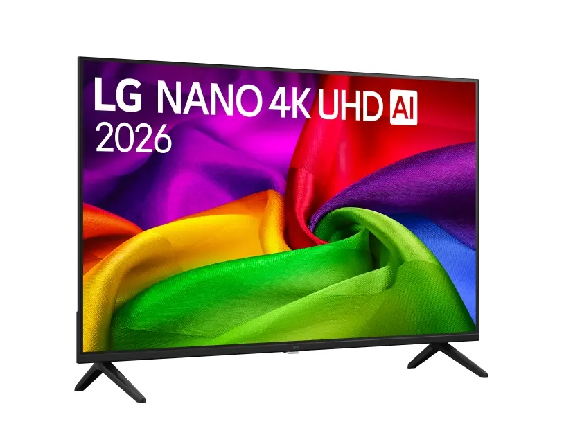 Телевизор, LG 43NU800B3LC 43" 4K HDR UHD, 3840x2160, DVB-T2/C/S2, AI Alpha 7, HDR 10, webOS 26, ThinQ AI, VRR, ALLM, HGiG, WiFi, Clear Voice, 4K Super Upscaling, Bluetooth 5.3, Hdmi e-ARC , CI, LAN, AirPlay2, AI Sound Pro, Google Cast, 2 Pole stand, Black - image 1