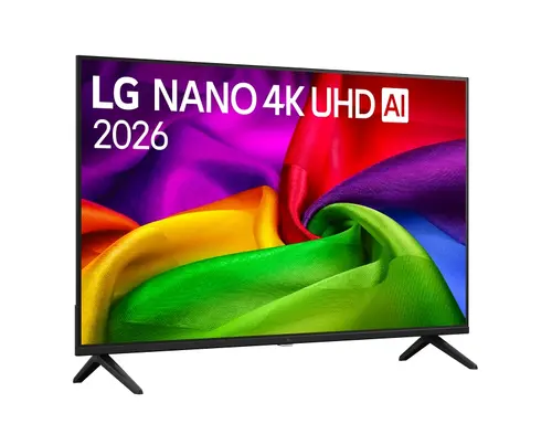 Телевизор, LG 43NU800B3LC 43" 4K HDR UHD, 3840x2160, DVB-T2/C/S2, AI Alpha 7, HDR 10, webOS 26, ThinQ AI, VRR, ALLM, HGiG, WiFi, Clear Voice, 4K Super Upscaling, Bluetooth 5.3, Hdmi e-ARC , CI, LAN, AirPlay2, AI Sound Pro, Google Cast, 2 Pole stand, Black - image 1