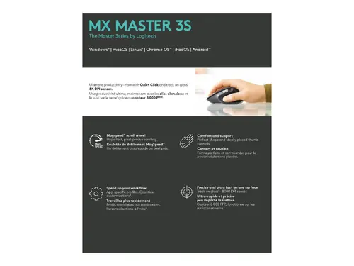 LOGITECH MX Master 3S Performance Wireless Mouse - GRAPHITE - BT - EMEA28i-935 - image 8