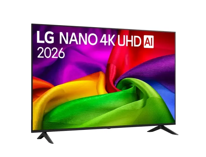 Телевизор, LG 65NU800B3LA, 65" 4K HDR UHD, 3840x2160, DVB-T2/C/S2, AI Alpha 7, HDR 10, webOS 26, ThinQ AI, VRR, ALLM, HGiG, WiFi, Clear Voice, 4K Super Upscaling, Bluetooth 5.3, Hdmi e-ARC , CI, LAN, AirPlay2, AI Sound Pro, Google Cast, 2 Pole stand, Black - image 1