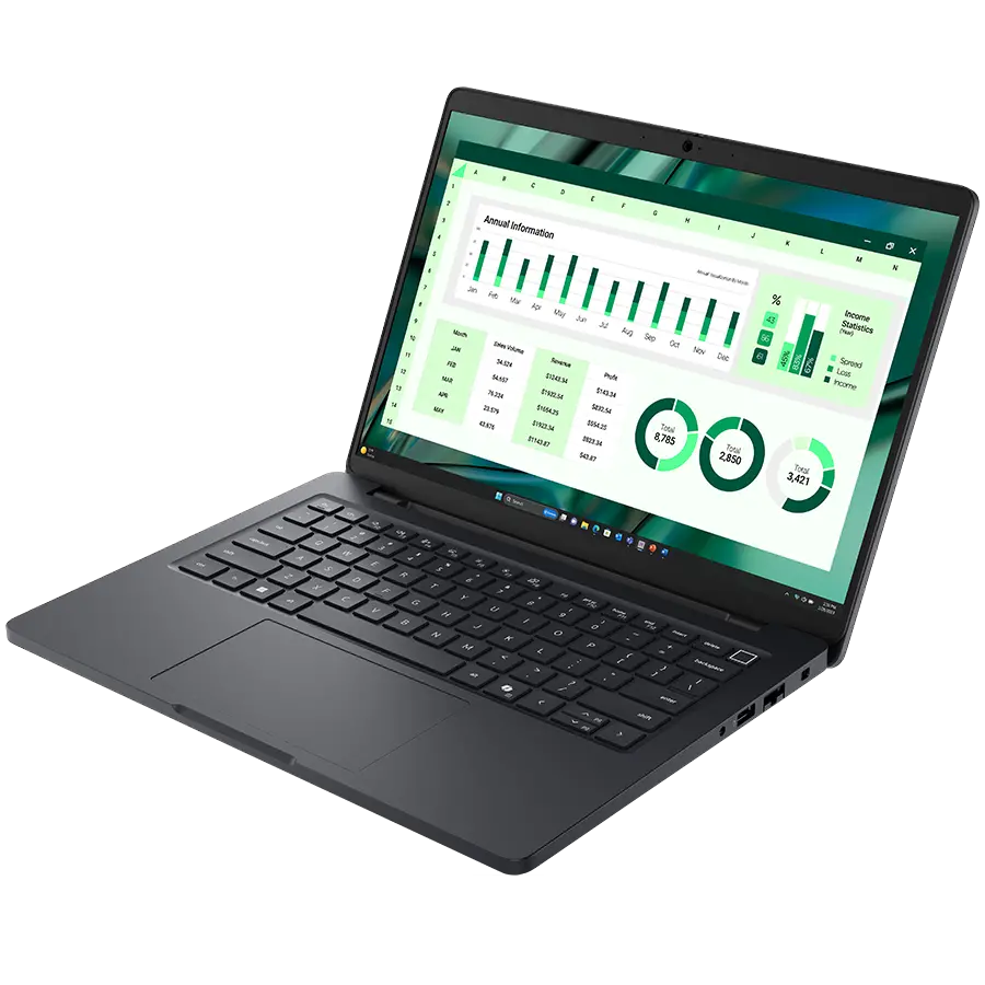 Dell Pro Max 14 (MC14250), Intel Core Ultra 7 255H(16C, 16T, 24MB, up to 5.1GHz), 14.0" FHD+(1920x1200) Non-Touch, 32GB(1x32GB) DDR5 LPCAMM, 512GB M.2 SSD, Nvidia RTX500 6GB, WiFi+BT, IR Cam+Mic, BG Backlit KBD, FPR, Win11Pro, 3Y Basic Onsite - image 1