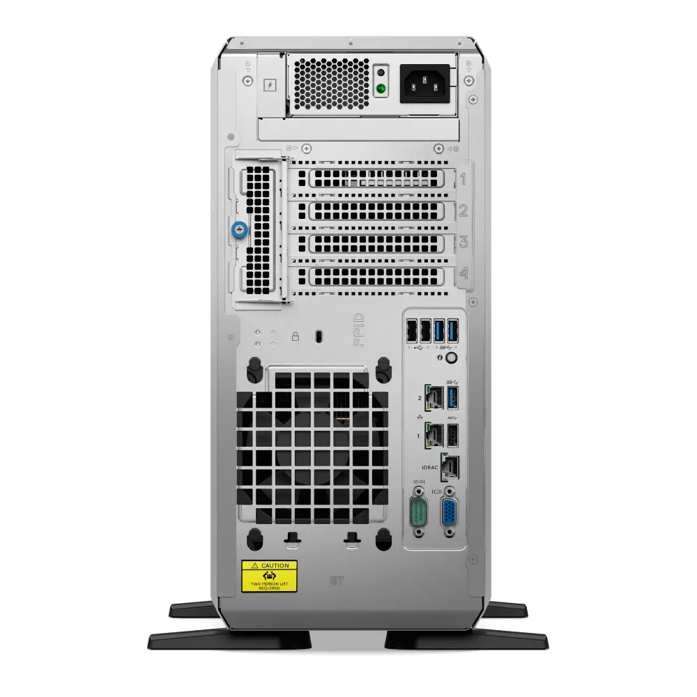 Сървър, Dell PowerEdge T360, Xeon 6315P, 8x 3.5" Chassis Hot Plug, Intel Xeon 6 Performance 6315P 2.8G, 4C/4T, 12M Cache, 16GB UDIMM 5600MT/s ECC, 2TB 7.2K RPM SATA Hard Drive, Single 700W PSU, PERC H355, iDRAC9 Enterprise 16G, Security Bezel, 3Y Basic NBD - image 3