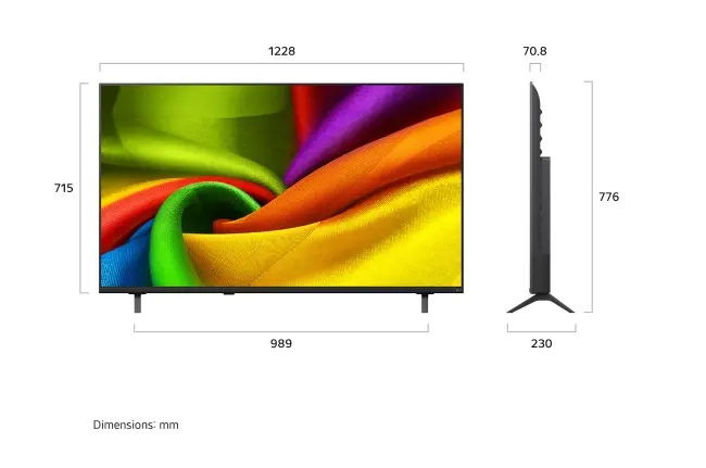 Телевизор, LG 55NU8E0B3LA, 55" 4K HDR UHD, 3840x2160, DVB-T2/C/S2, AI Alpha 7, HDR 10, webOS 26, ThinQ AI, VRR, ALLM, HGiG, WiFi, Clear Voice, 4K Super Upscaling, Bluetooth 5.3, Hdmi e-ARC , CI, LAN, AirPlay2, AI Sound Pro, Google Cast, 2 Pole stand, Black - image 8