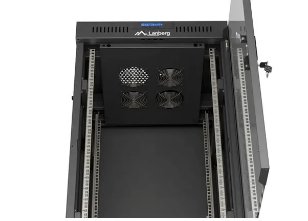 Комуникационен шкаф, Lanberg Rack Cabinet 19" Free-Standing 22U/600X600 (FlAT Pack) With Glass Door LCD Black V2 - image 4