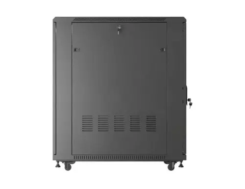 Комуникационен шкаф, Lanberg Rack Cabinet 19" Free-Standing 22U/600X1000 (FlAT Pack) With Mesh Door Black - image 1