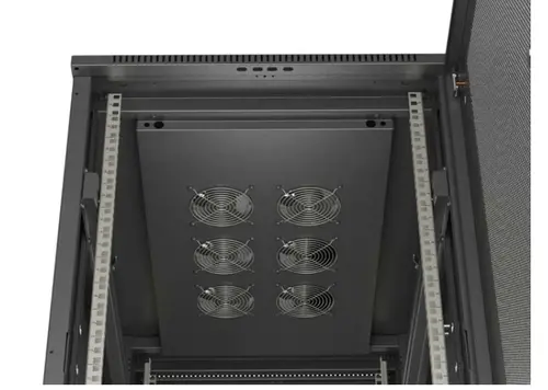 Комуникационен шкаф, Lanberg Rack Cabinet 19" Free-Standing 22U/600X1000 (FlAT Pack) With Mesh Door Black - image 4