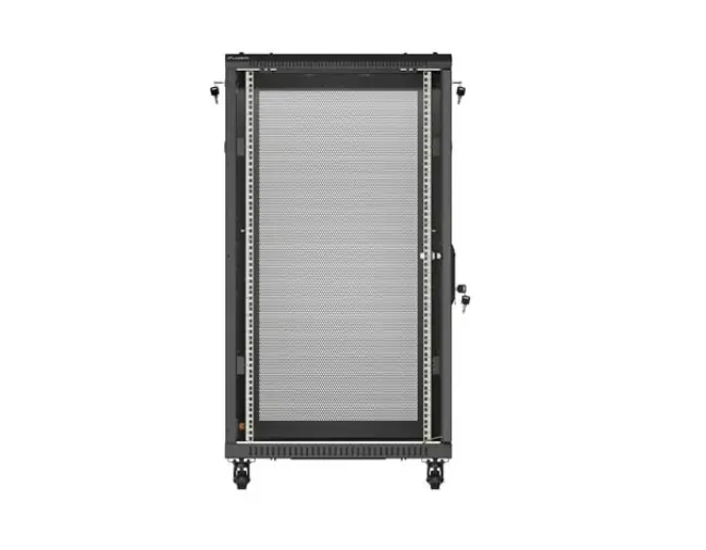 Комуникационен шкаф, Lanberg Rack Cabinet 19" Free-Standing 22U/600X1000 (FlAT Pack) With Mesh Door Black - image 5