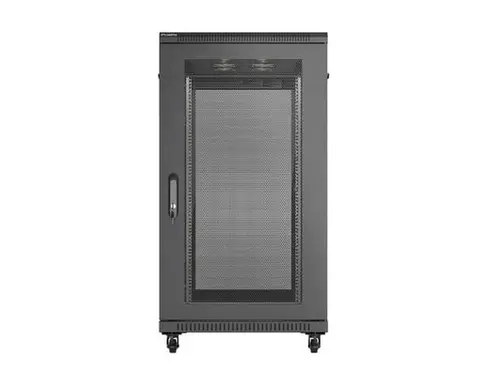 Комуникационен шкаф, Lanberg Rack Cabinet 19" Free-Standing 22U/600X1200 (FlAT Pack) With Mesh Door Black Комуникационен шкаф, Lanberg Rack Cabinet 19" Free-Standing 22U/600X1200 (FlAT Pack) With Mesh Door Black