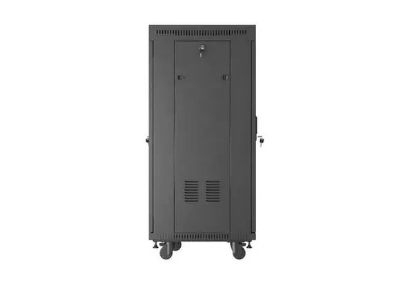 Комуникационен шкаф, Lanberg Rack Cabinet 19" Free-Standing 24U/600X600 (FlAT Pack) With Glass Door LCD Black V2 - image 2