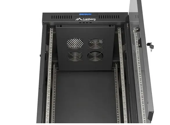 Комуникационен шкаф, Lanberg Rack Cabinet 19" Free-Standing 24U/600X600 (FlAT Pack) With Glass Door LCD Black V2 - image 5