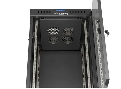 Комуникационен шкаф, Lanberg Rack Cabinet 19" Free-Standing 24U/600X600 (FlAT Pack) With Glass Door LCD Black V2 - image 5