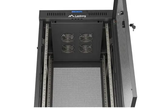 Комуникационен шкаф, Lanberg Rack Cabinet 19" Free-Standing 24U/600X600 (FlAT Pack) With Mesh Door LCD Black V2 - image 5