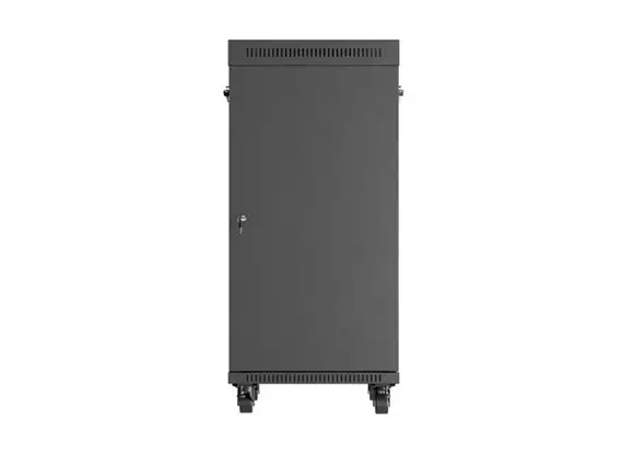 Комуникационен шкаф, Lanberg Rack Cabinet 19" Free-Standing 24U/600X800 (FlAT Pack) With Glass Door LCD Black V2 - image 3