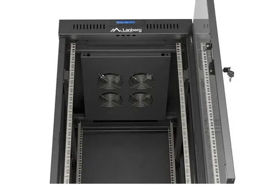 Комуникационен шкаф, Lanberg Rack Cabinet 19" Free-Standing 24U/600X800 (FlAT Pack) With Glass Door LCD Black V2 - image 5