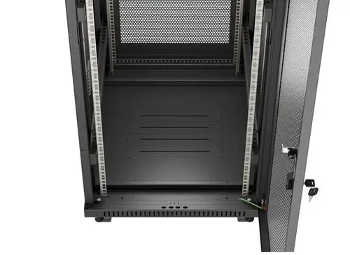 Комуникационен шкаф, Lanberg Rack Cabinet 19" Free-Standing 24U/600X800 (FlAT Pack) With Mesh Door LCD Black V2 - image 5