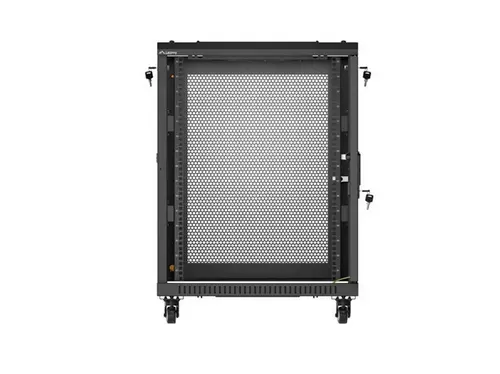 Комуникационен шкаф, Lanberg rack cabinet 19" free-standing 15U/600X600 (FLAT PACK) with mesh door black - image 5