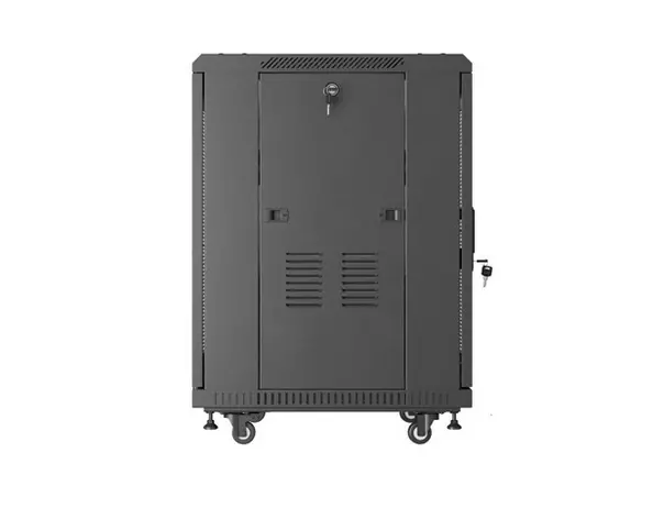 Комуникационен шкаф, Lanberg rack cabinet 19" free-standing 15U/600X600 (FLAT PACK) with mesh door black - image 7