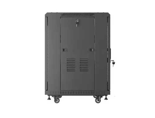 Комуникационен шкаф, Lanberg rack cabinet 19" free-standing 15U/600X600 (FLAT PACK) with mesh door black - image 7